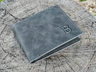 Cartera de hombre negro grisáceo