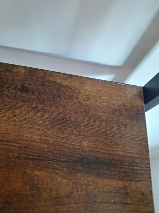 Estantería Vasagle Negra y Madera Oscura