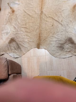 Alfombra Piel Beige y Marrón