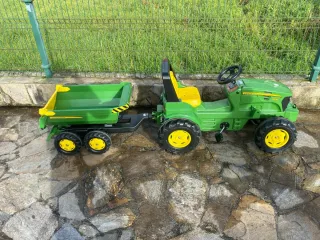 Tractor John Deere Juguete con Remolque