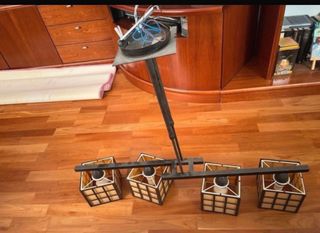 Lámpara colgante 4 pantallas estilo japonés