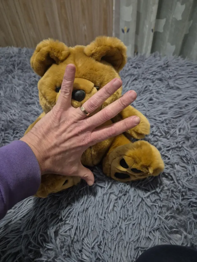 Oso de peluche marrón suave