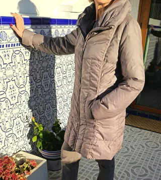 Abrigo Geox Plumas Talla 44 Beige