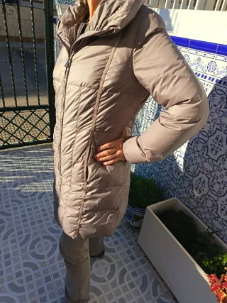 Abrigo Geox Plumas Talla 44 Beige