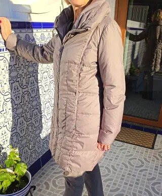 Abrigo Geox Plumas Talla 44 Beige