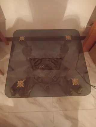 2 Mesas de Centro Madera y Cristal