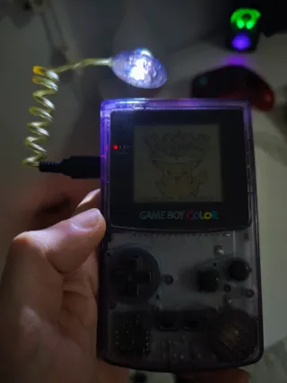 Game Boy Color Morado Transparente con linterna