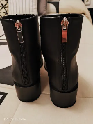 Botines Mango Piel Negros