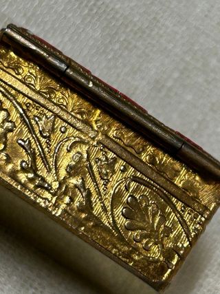 Cajita /Pastillero vintage dorado Micro mosaicos