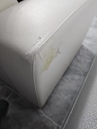 Sofá Chaiselongue Morado y Blanco