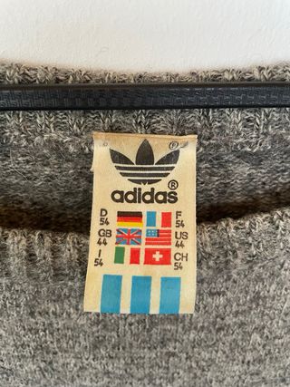 Jersey Adidas Vintage Gris Talla S
