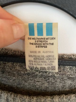 Jersey Adidas Vintage Gris Talla S