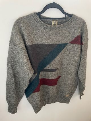 Jersey Adidas Vintage Gris Talla S