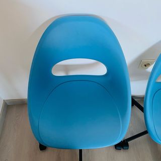 2 Sillas Oficina Ruedas IKEA Azul
