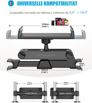 Zommuei Soporte Tablet Coche, Soporte Reposacabeza