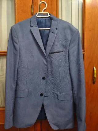 Americana Zara Talla 50 Azul