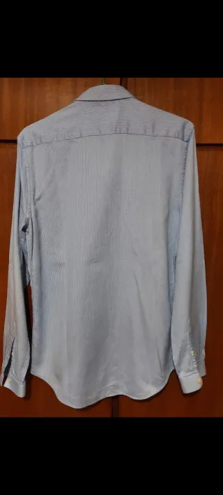 Camisa Zara Man Slim Fit Azul Talla M