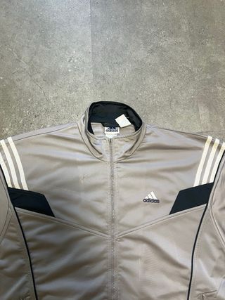Chaqueta Adidas Vintage Gris y Negra