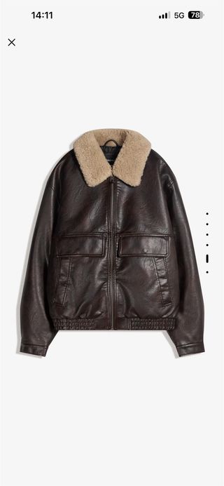 Cazadora Bershka cuello borrego