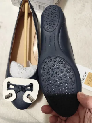 Manoletinas Geox Azul/Blanco Talla 37