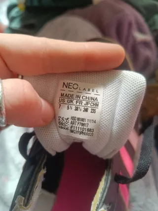 Zapatillas Adidas Negras y Rosas Talla 38