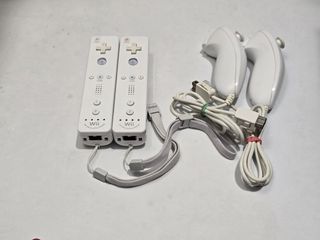 2 mando + 2 nunchuk blanco wii con Motion