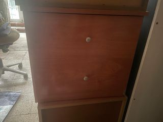 2 Mesitas de Noche Cajones Madera