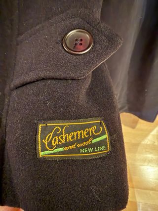 Abrigo caballero azul marino, lana y cachemir