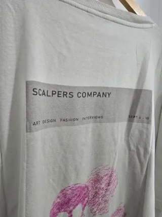 Camiseta Scalpers Blanca Diseño Espalda 5XL