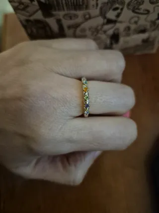 Anillo Tous Plata Multicolor