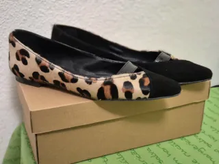 Manoletinas GLO Negro y Animal Print