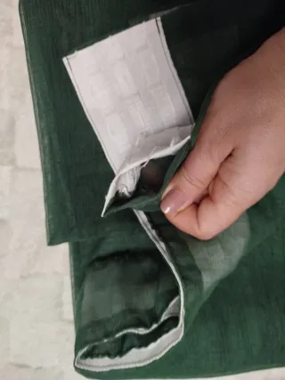 Juego 2 Cortinas Gasa Verde Transparentes