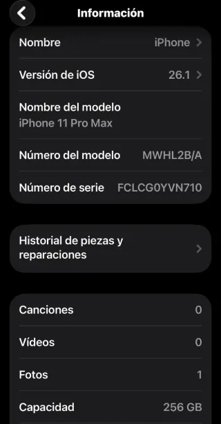 iPhone 11 Pro Max, 256gbs