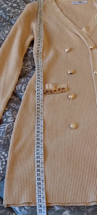 Abito Maglia Beige Stile Parigino