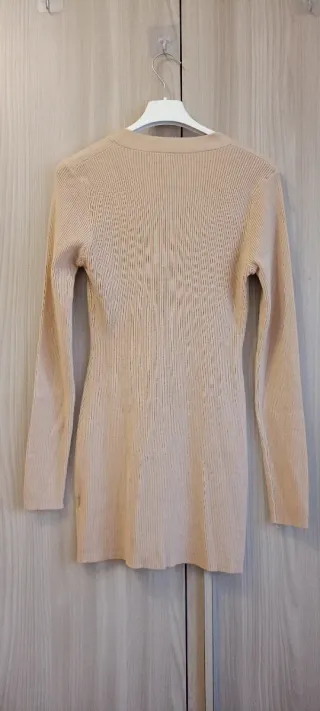 Abito Maglia Beige Stile Parigino
