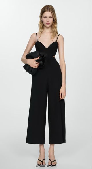 Mono negro Mango con aberturas laterales