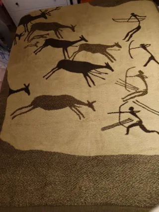 Manta Mora Beige y Marrón.