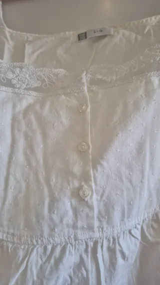 Camisón blanco con encaje