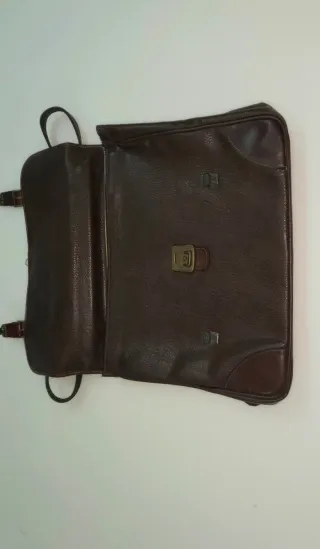 Portafolio de piel marrón Nobuck (vintage)