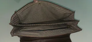 Portafolio de piel marrón Nobuck (vintage)