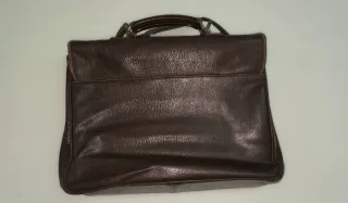 Portafolio de piel marrón Nobuck (vintage)