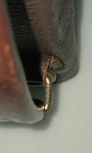 Portafolio de piel marrón Nobuck (vintage)