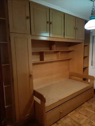 Regalo Armario puente de madera de 2 camas