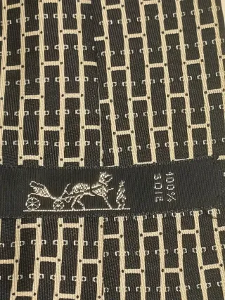 Cravatta Hermes Uomo Fantasia Geometrica