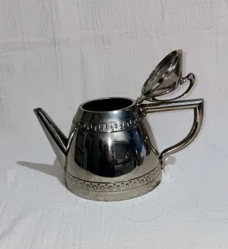 Juego té/café Art Decó metal plateado