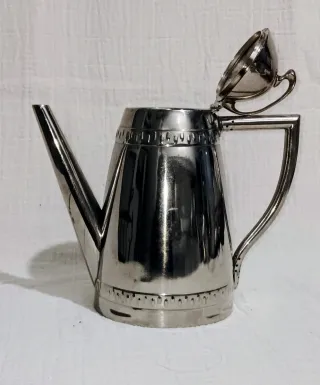 Juego té/café Art Decó metal plateado