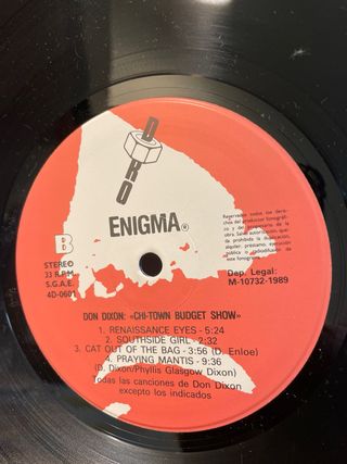 DON DIXON  “Chi-Town Budget Show”LP vinilo NM/NM