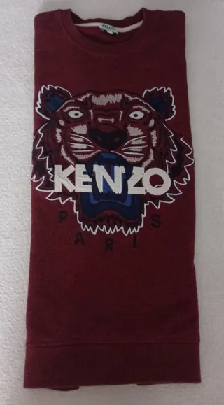 Sudadera Kenzo burdeos con Tigre.T-S