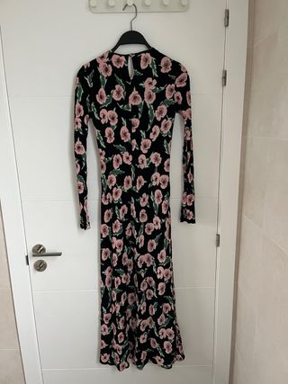 Vestido midi floral Zara Talla S