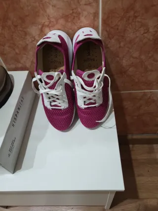 Zapatillas Geox Mujer Talla 41 Rosa y Blanco